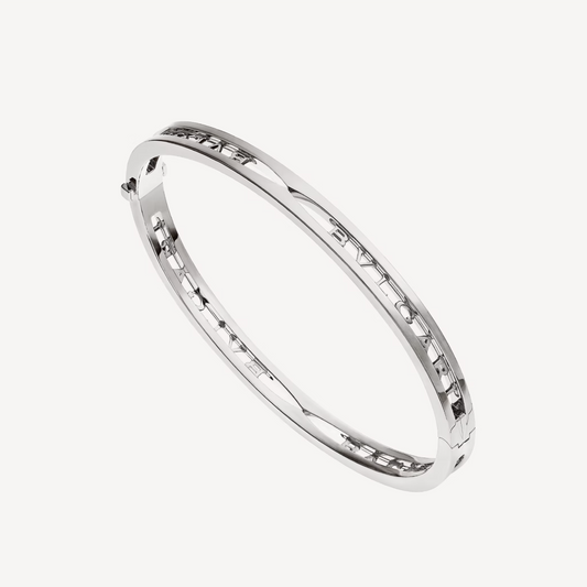[⭐Hevara Jewelry]ZERO 1 SPIRAL LOGO SILVER BRACELET