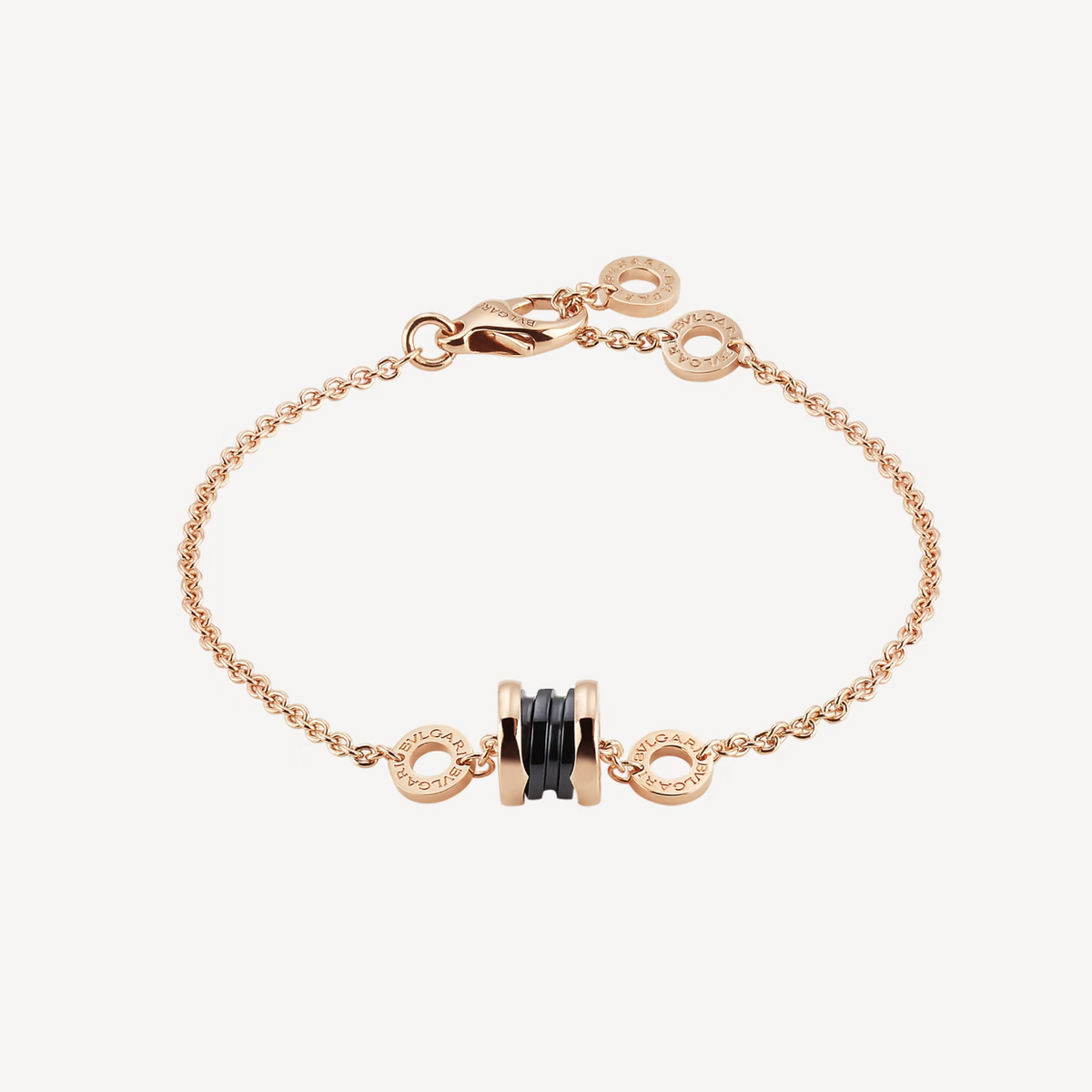 [⭐Hevara Jewelry]ZERO 1 SOFT PINK GOLD AND BLACK CERAMIC BRACELET