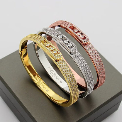 [⭐Hevara Jewelry]Move Noa Full Pavé Diamond Bangle Bracelet