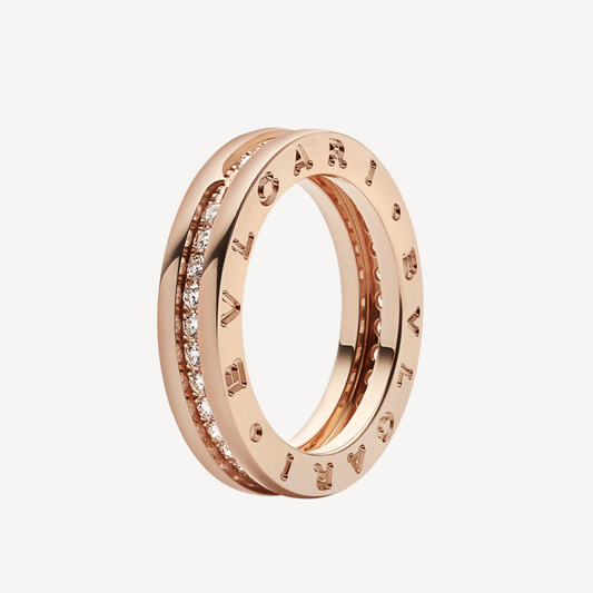 [⭐Hevara Jewelry]ZERO 1 ONE-BAND PAVED DIAMONDS ON THE SPIRAL RING