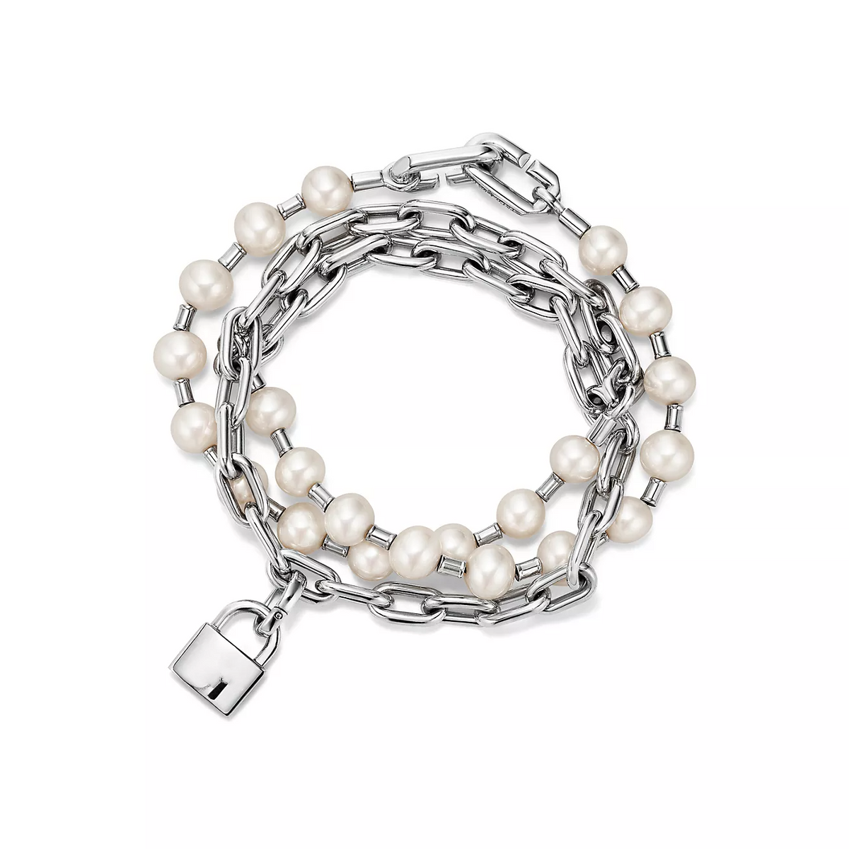 [Hevara Jewelry]PEARL LOCK SILVER BRACELET