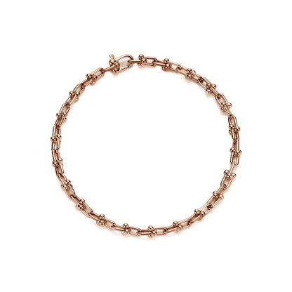 [Hevara Jewelry]HARDWEAR MICRO LINK 44 MOTIF PINK GOLD BRACELET