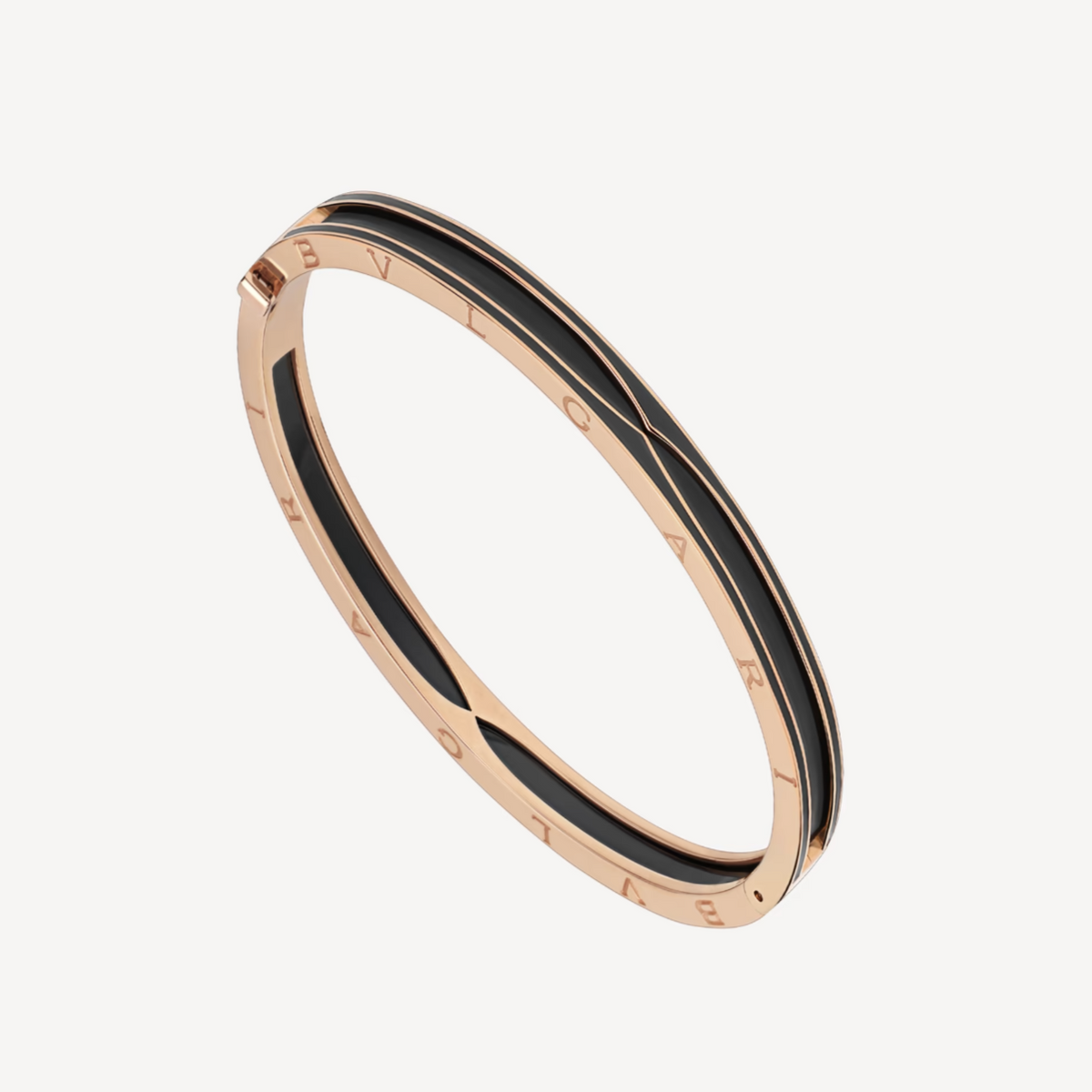 [⭐Hevara Jewelry]ZERO 1 PINK GOLD WITH MATTE BLACK CERAMIC BRACELET