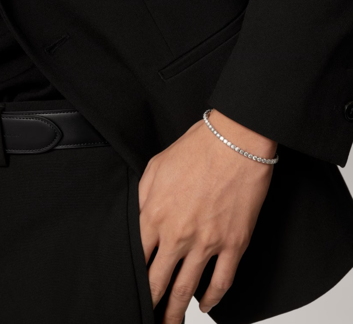 [⭐Hevara Jewelry]  CLASSIC BASEBALL BRACELAT, 52 DIAMOND