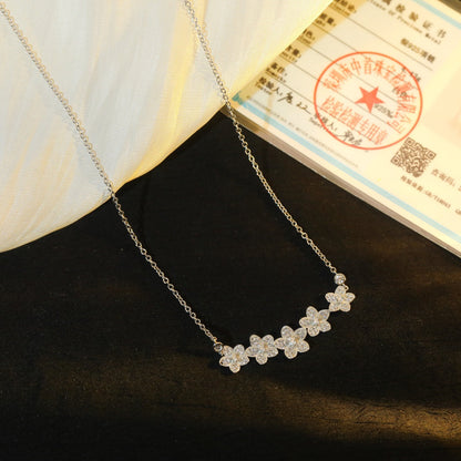 [Hevara Jewelry]]wild flower diamond line pendant