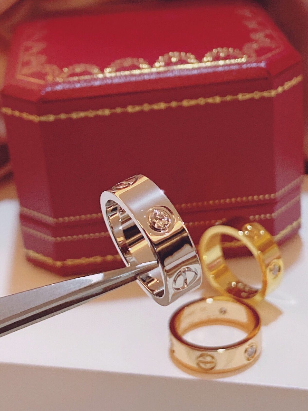 [⭐Hevara Jewelry]Three-Diamond Ring