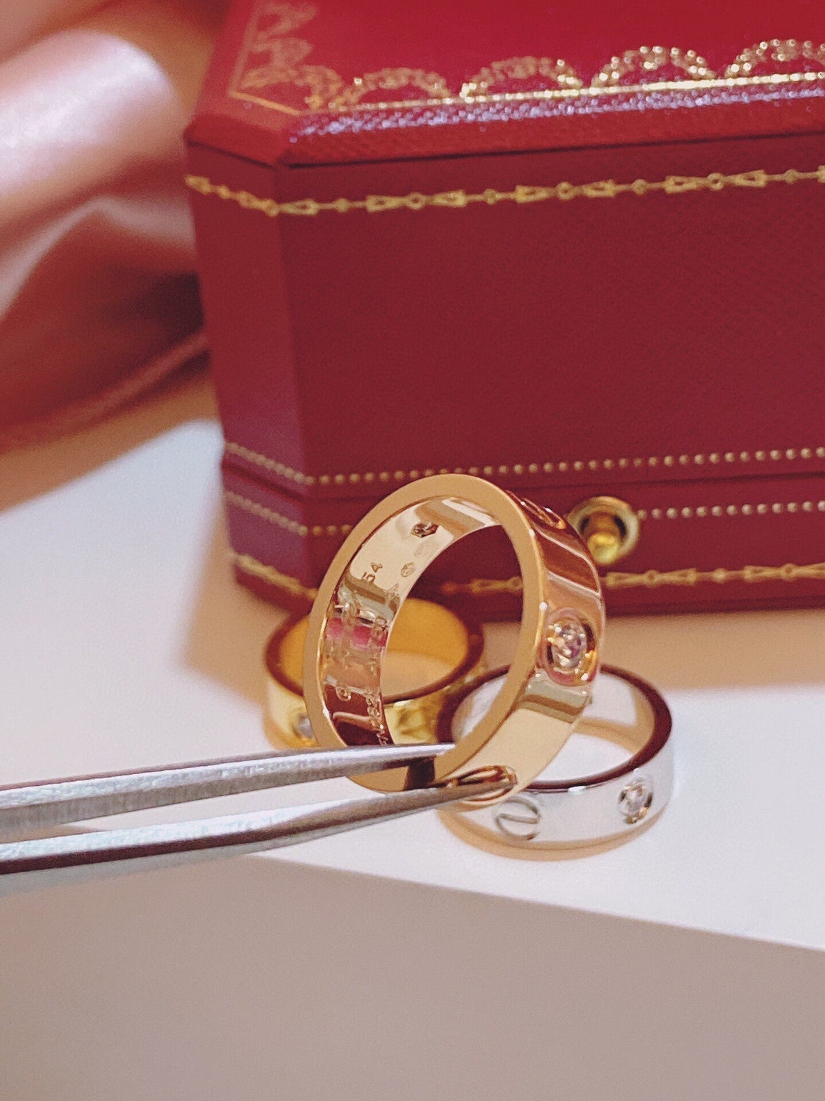 [⭐Hevara Jewelry]Three-Diamond Ring