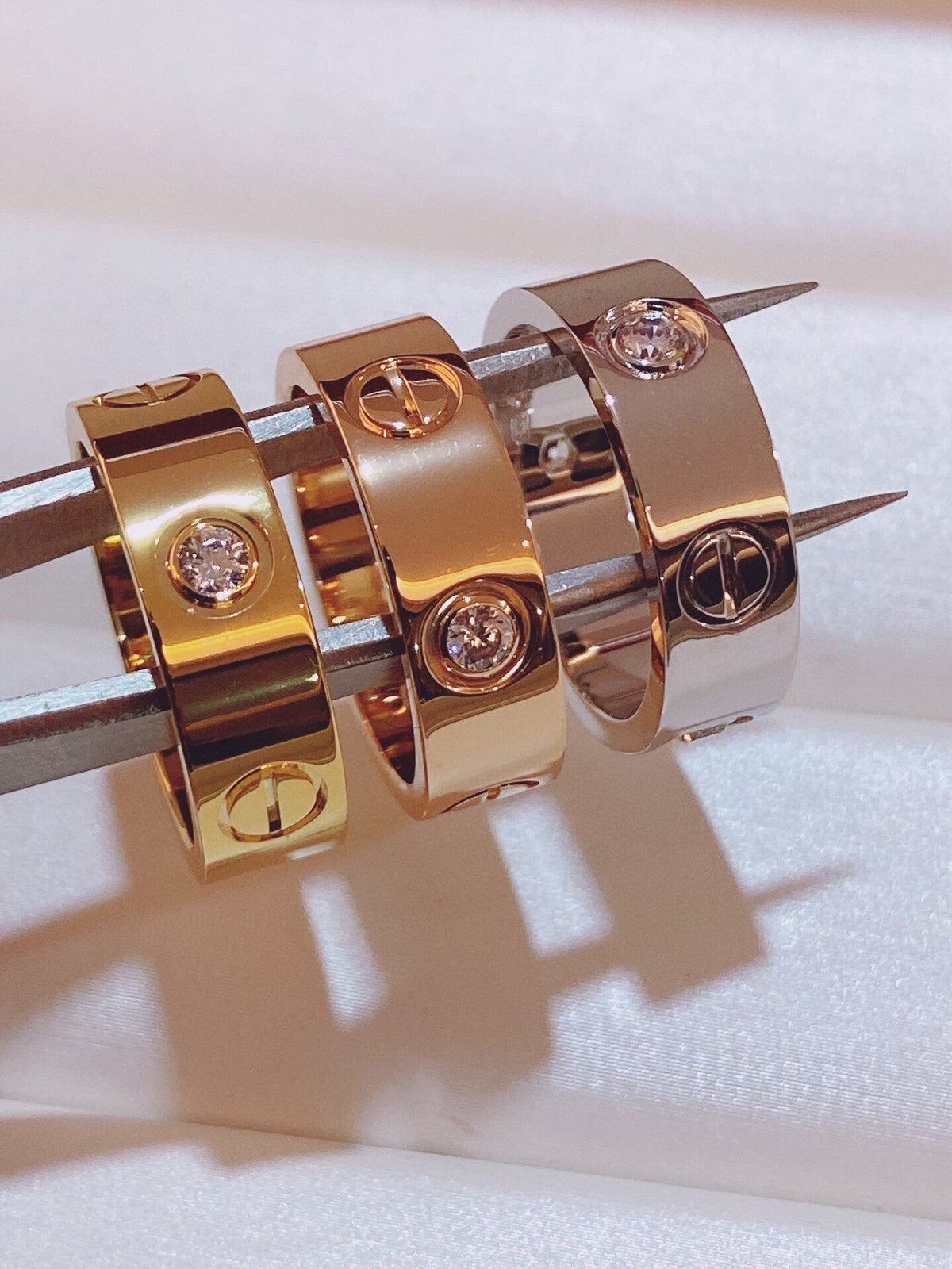 [⭐Hevara Jewelry]Three-Diamond Ring