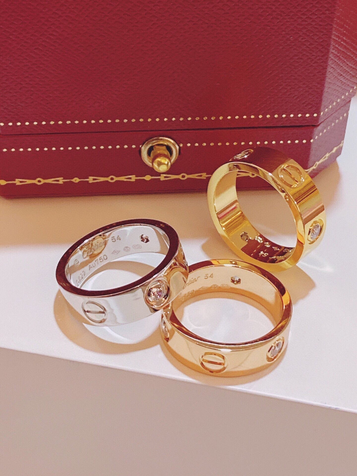 [⭐Hevara Jewelry]Three-Diamond Ring