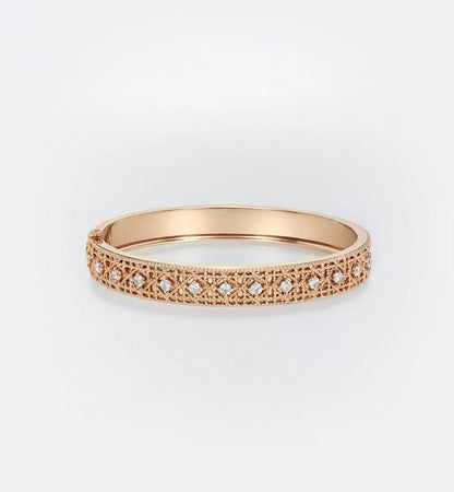 [⭐Hevara Jewelry]2026 WOVEN-PATTERN BRACELET SET WITH FULL DIAMOND INLAY THREE-COLORS