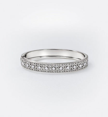 [⭐Hevara Jewelry]2026 WOVEN-PATTERN BRACELET SET WITH FULL DIAMOND INLAY THREE-COLORS