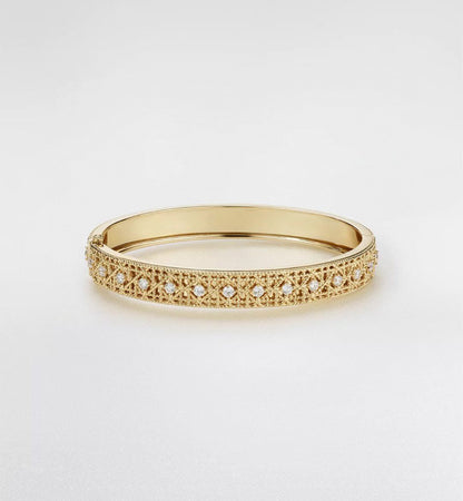 [⭐Hevara Jewelry]2026 WOVEN-PATTERN BRACELET SET WITH FULL DIAMOND INLAY THREE-COLORS