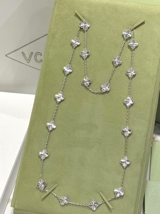 [⭐Hevara Jewelry]CLOVER 20 MOTIFS SILVER LASER