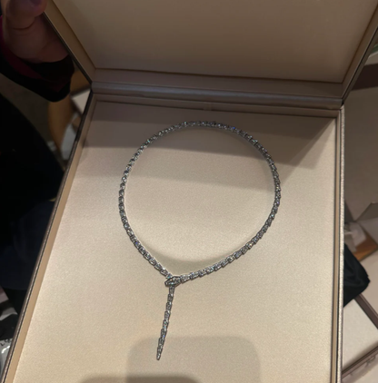 [⭐Hevara Jewelry]NEW！SERPENT DIAMOND NECKLACE