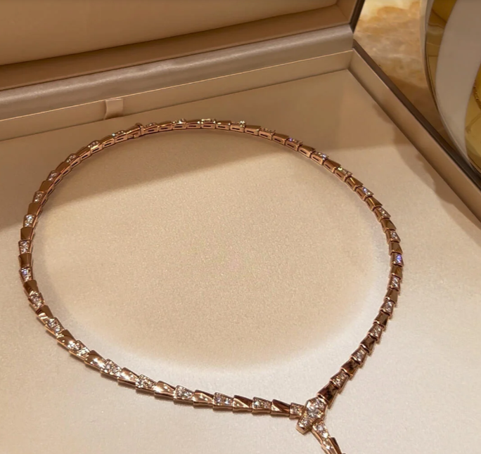 [⭐Hevara Jewelry]NEW！SERPENT DIAMOND NECKLACE