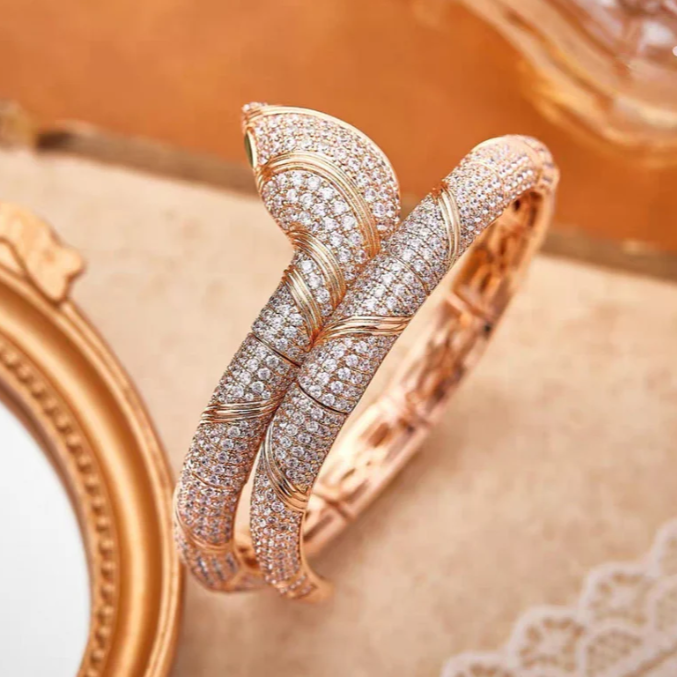 [⭐Hevara Jewelry]HAUTE COUTURE GOLD SERPENTI BRACELET