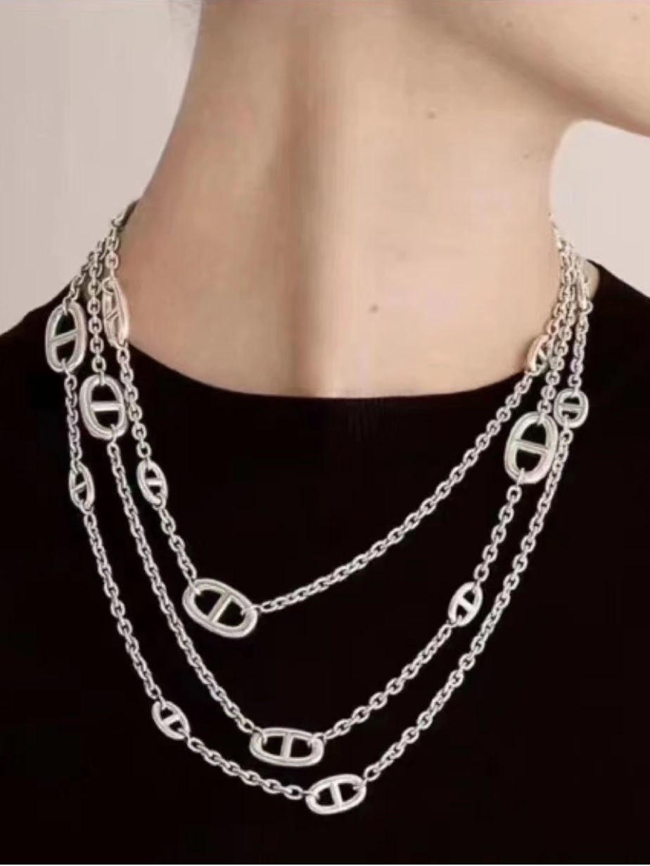 [⭐Hevara Jewelry]Classic Silver Sweater Chain
