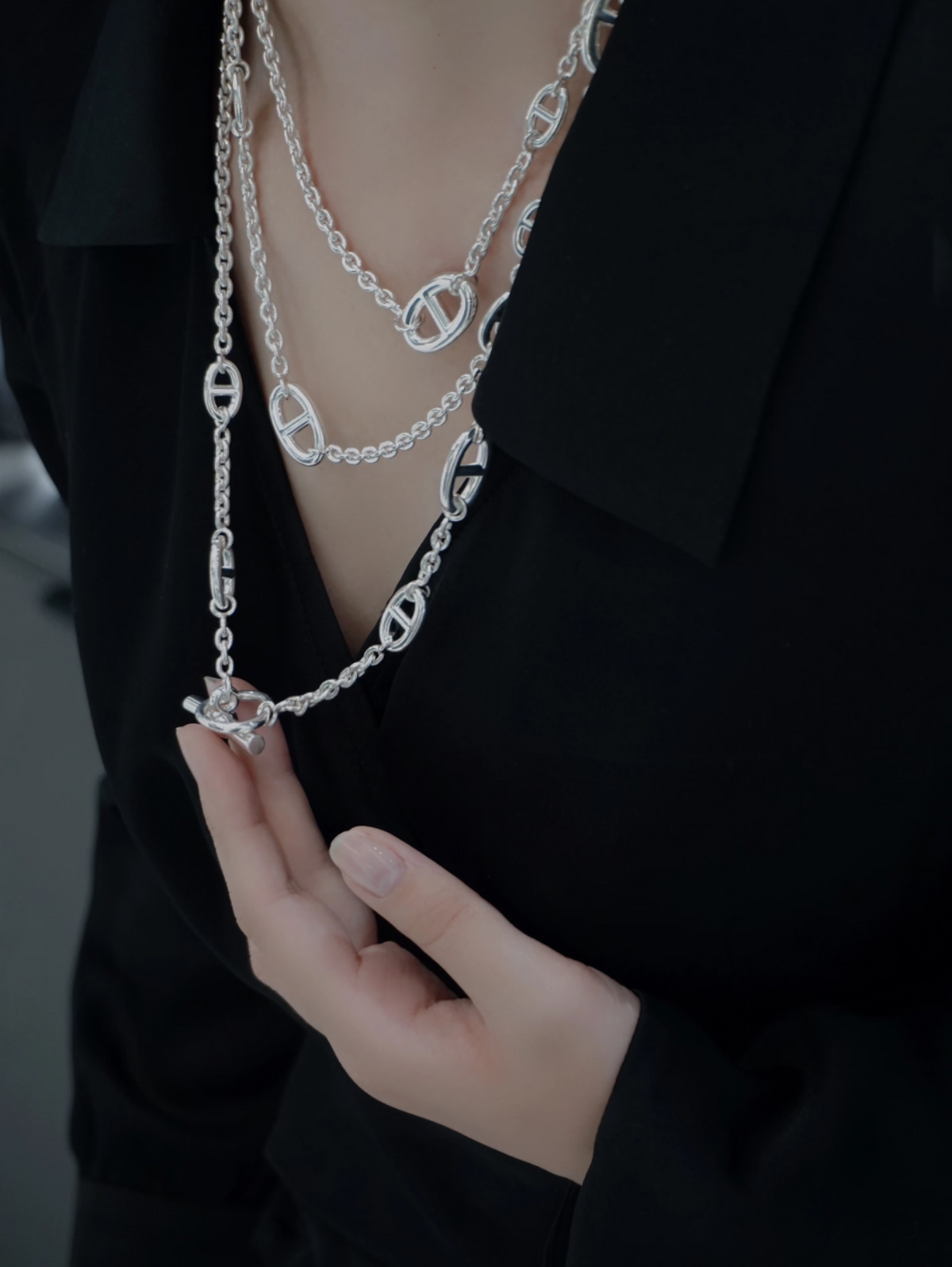 [⭐Hevara Jewelry]Classic Silver Sweater Chain
