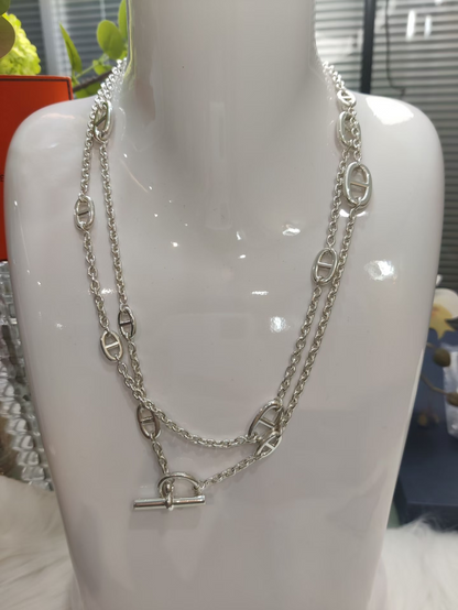 [⭐Hevara Jewelry]Classic Silver Sweater Chain
