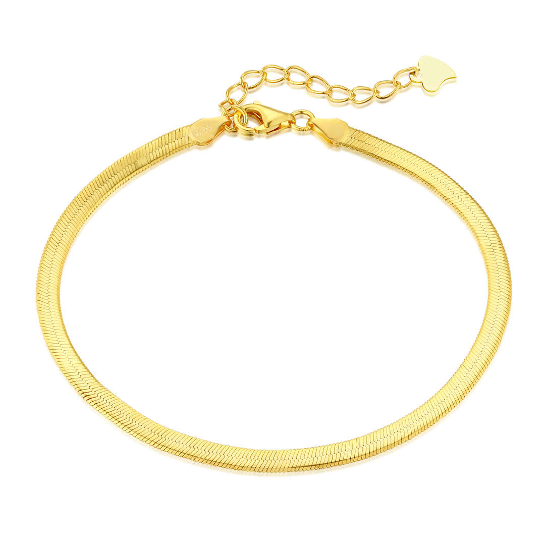 [Hevara Jewelry]Flat Snake Bone Chain Blade Necklace