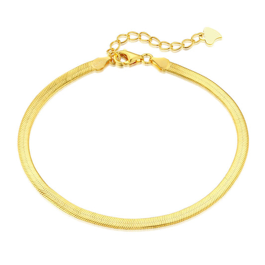 [Hevara Jewelry]Flat Snake Bone Chain Blade Necklace
