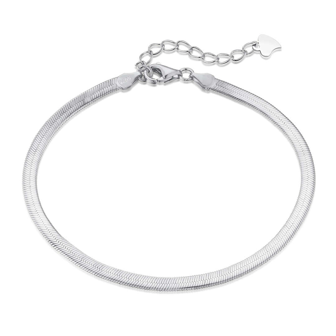 [Hevara Jewelry]Flat Snake Bone Chain Blade Necklace