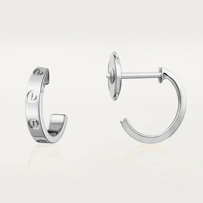[⭐Hevara Jewelry]LOVE EARRINGS 2.65MM SILVER