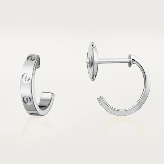 [⭐Hevara Jewelry]LOVE EARRINGS 2.65MM SILVER