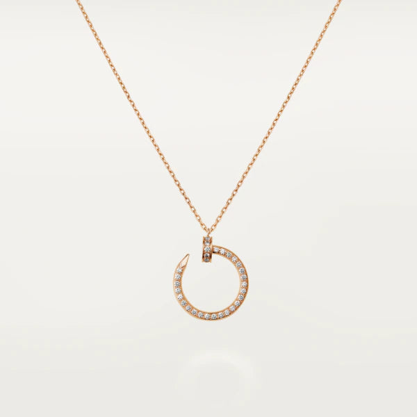 [⭐Hevara Jewelry]JUSTE NECKLACE PINK GOLD DIAMONDS