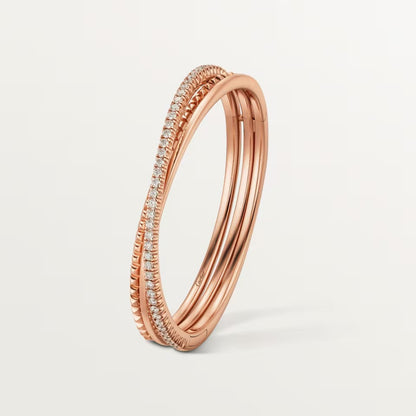 [⭐Hevara Jewelry]ETINCELLE HALF-PAVED DIAMOND BRACELET
