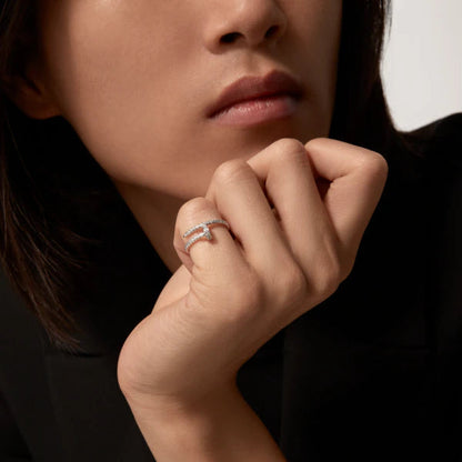 [⭐Hevara Jewelry]JUSTE RING 1.8MM SILVER DIAMONDS