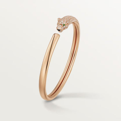 [⭐Hevara Jewelry]PANTHERE HALF DIAMOND OPEN BRACELET