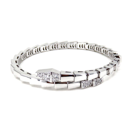 [⭐Hevara Jewelry]SERPENTI BRACELET DIAMONDS SILVER