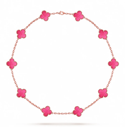 [⭐Hevara Jewelry]CLOVER 10 MOTIFS  NEW BUBBLE PINK ENAMEL