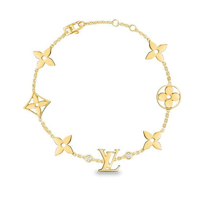 [⭐Hevara Jewelry]STAR AND SUN 7 MOTIFS GOLD BRACELET