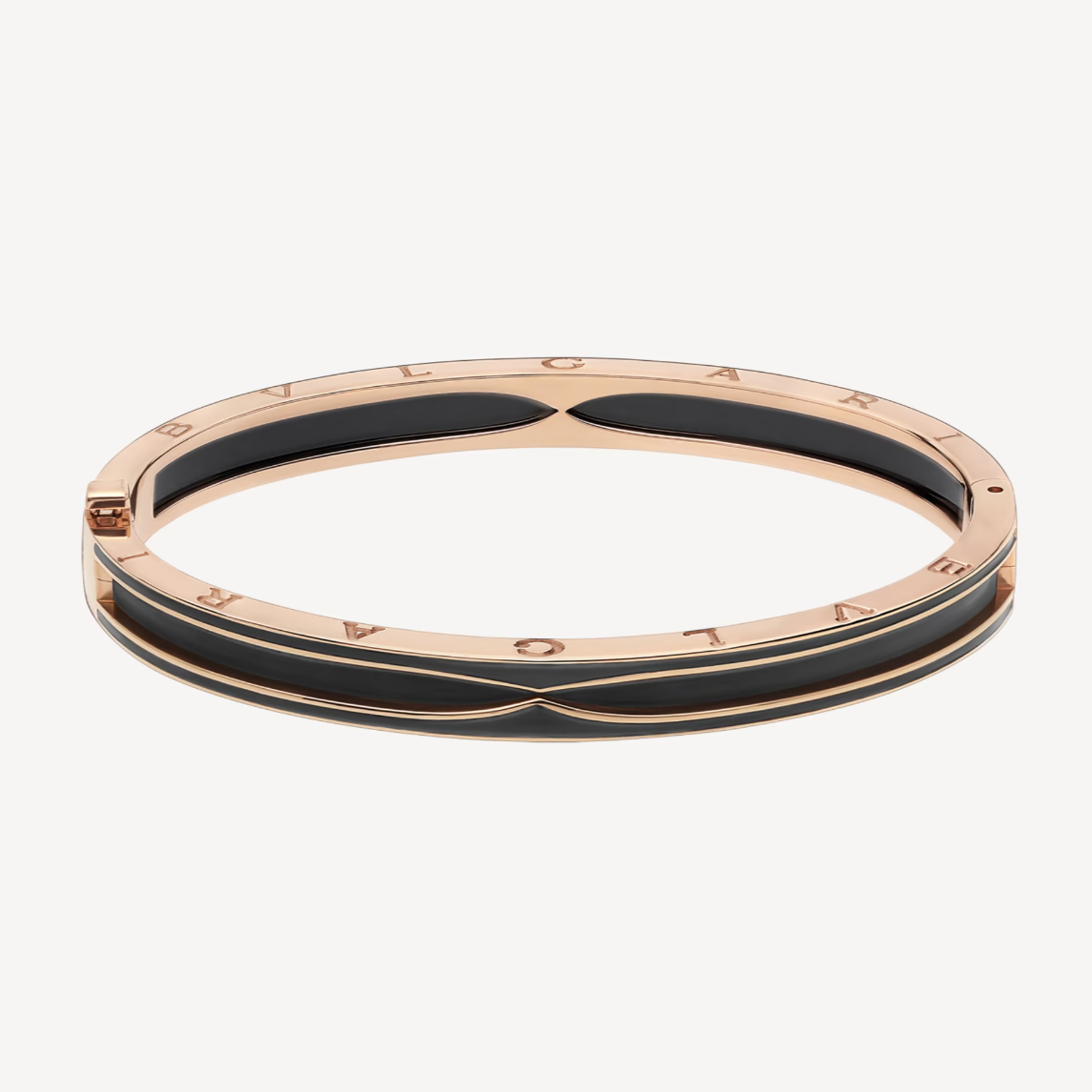 [⭐Hevara Jewelry]ZERO 1 PINK GOLD WITH MATTE BLACK CERAMIC BRACELET