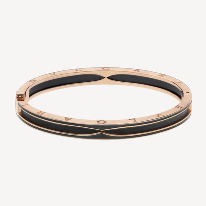[⭐Hevara Jewelry]ZERO 1 PINK GOLD WITH MATTE BLACK CERAMIC BRACELET