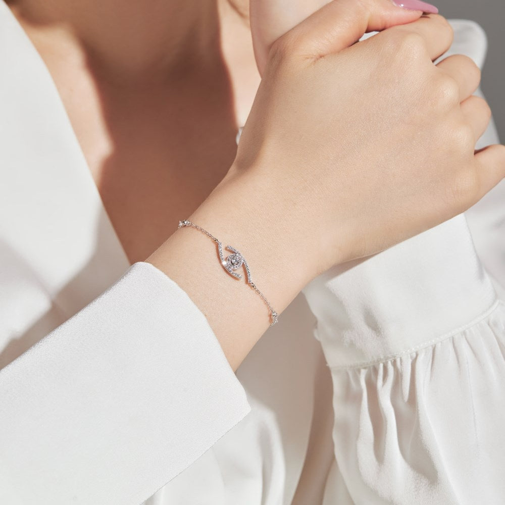 [⭐Hevara Jewelry]Demo Eye Pave-Set Diamond Bracelet