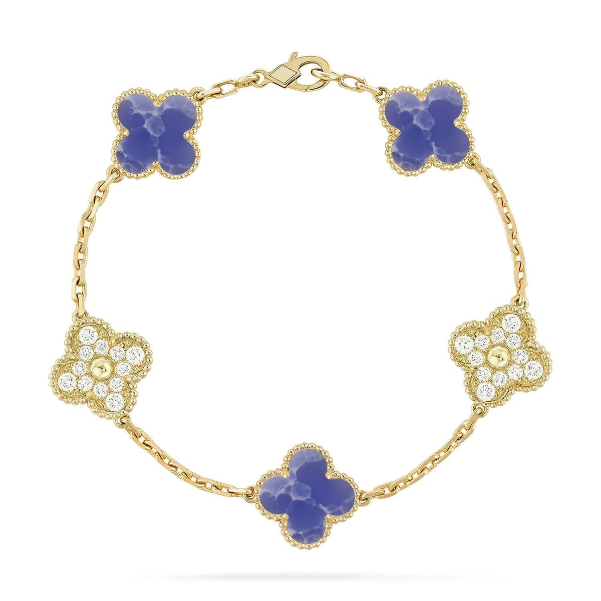 [⭐Hevara Jewelry]CLOVER 5 MOTIF BLUE VEINS BRACELET COLLECTION
