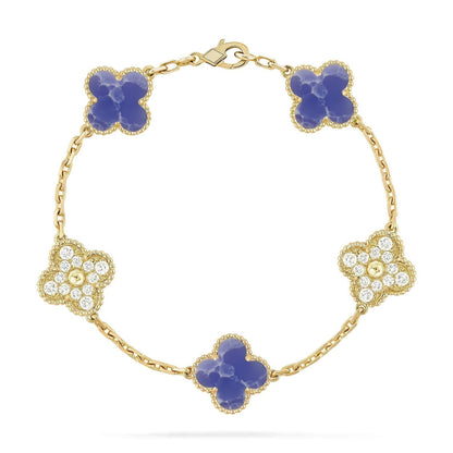 [⭐Hevara Jewelry]CLOVER 5 MOTIF BLUE VEINS BRACELET COLLECTION