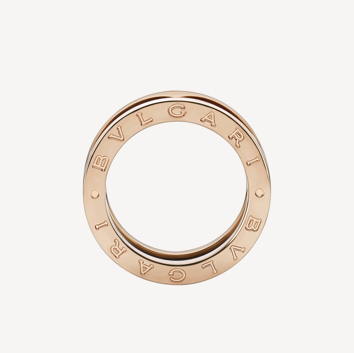 [⭐Hevara Jewelry]ZERO 1 TWO-BAND LOOPS AND BLACK CERAMIC PINK GOLD RING
