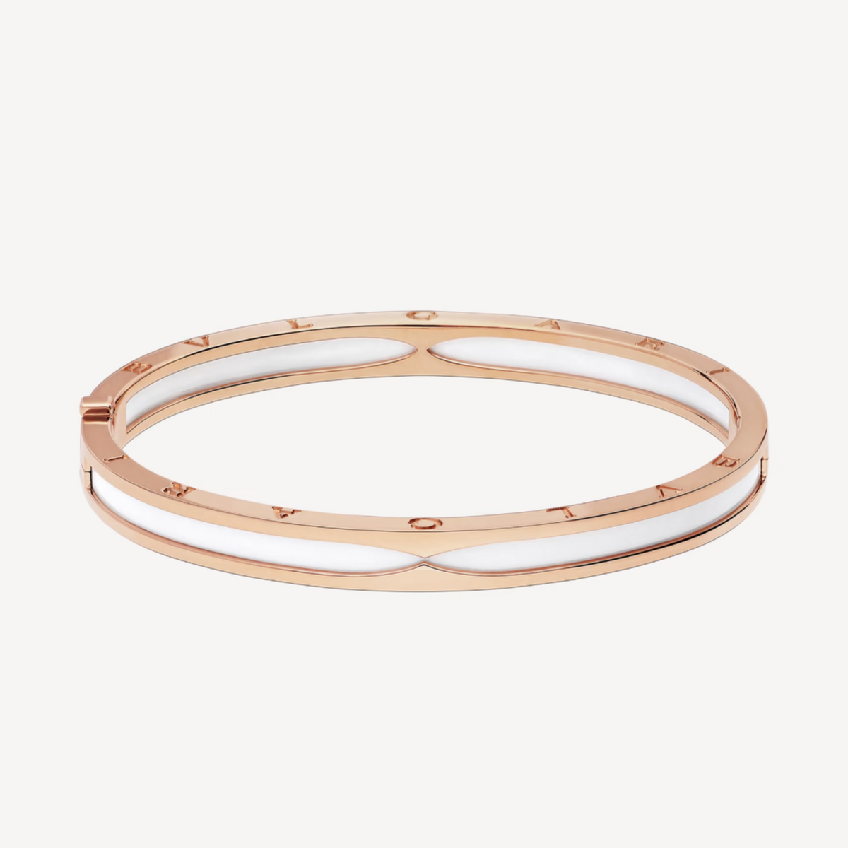 [⭐Hevara Jewelry]ZERO 1 PINK GOLD WITH WHITE CERAMIC BRACELET