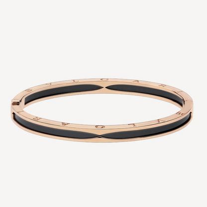 [⭐Hevara Jewelry]ZERO 1 PINK GOLD WITH BLACK CERAMIC BRACELET