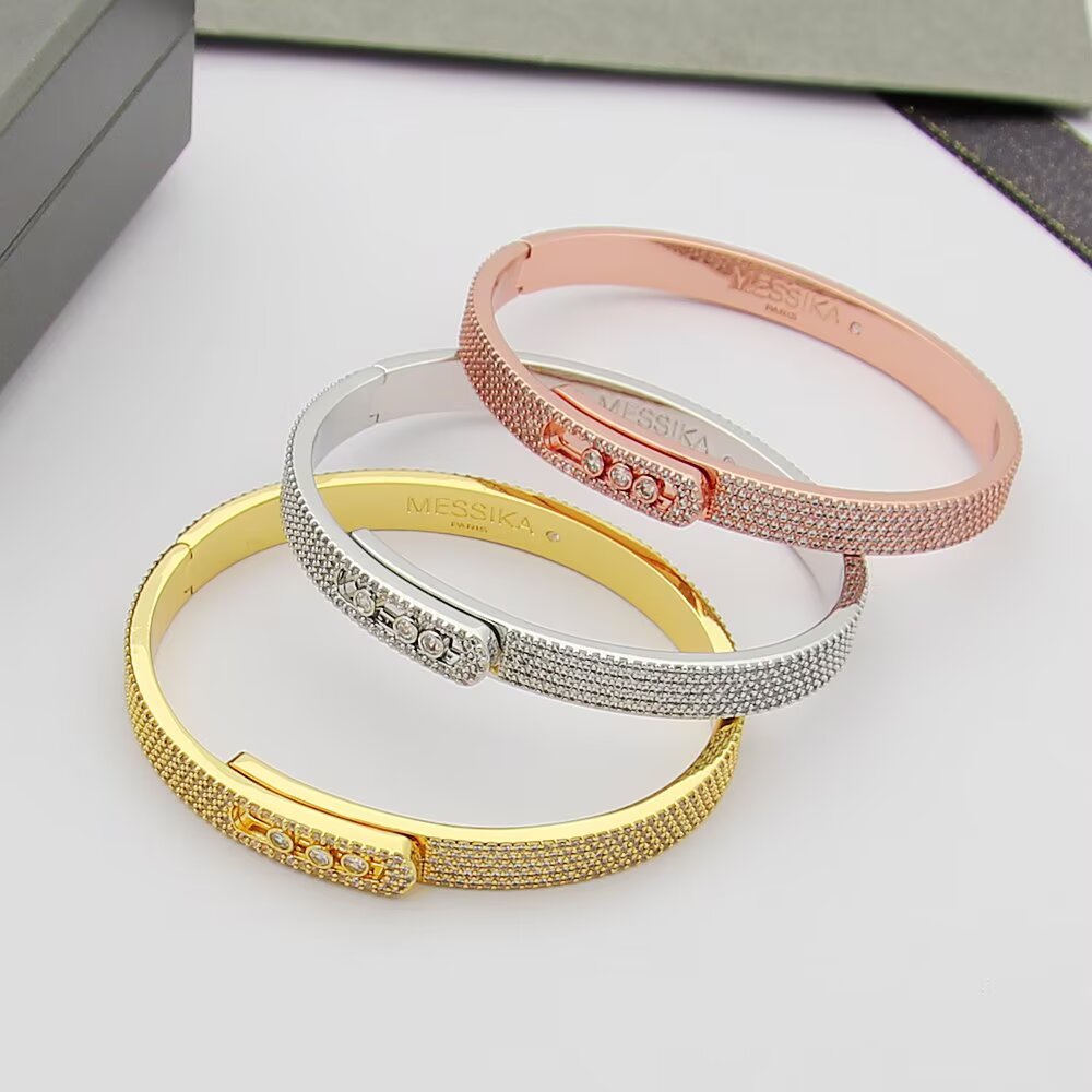 [⭐Hevara Jewelry]Move Noa Full Pavé Diamond Bangle Bracelet