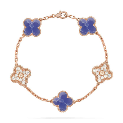 [⭐Hevara Jewelry]CLOVER 5 MOTIF BLUE VEINS BRACELET COLLECTION
