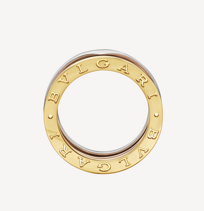 [⭐Hevara Jewelry]ZERO 1 THREE-BAND ROSE WHITE AND YELLOW RING