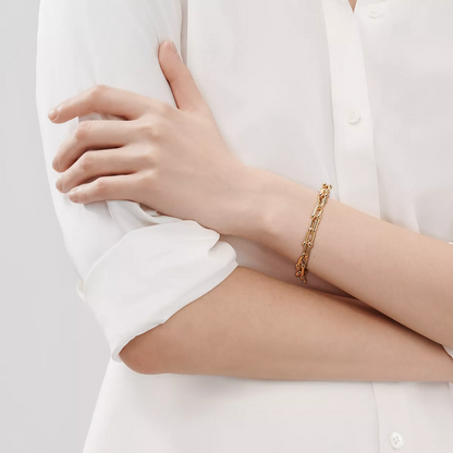 [Hevara Jewelry]HARDWEAR MEDIUM LINK 20 MOTIF GOLD BRACELET