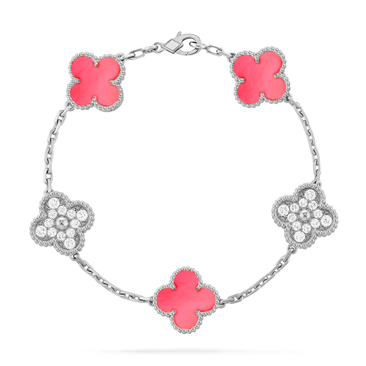[⭐Hevara Jewelry] CLOVER 5 MOTIFS  PINK MOP BRACELET COLLECTION