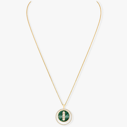 [⭐Hevara Jewelry]Demo MOVE 3 DIAMOND MALACHITE GOLD DIAMOND NECKLACE