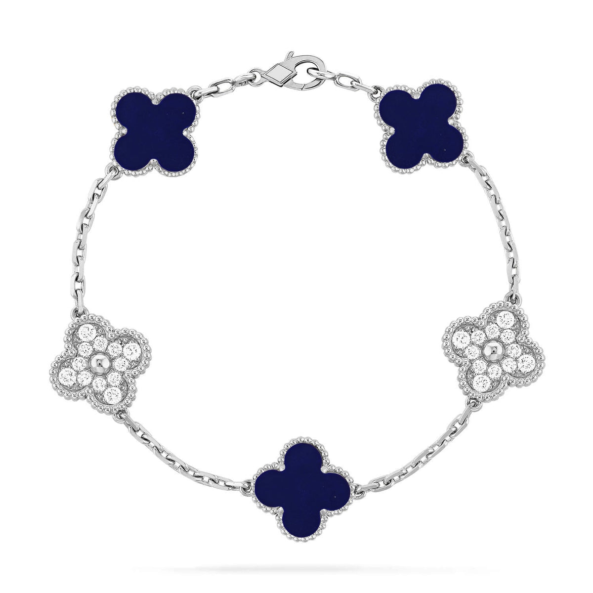 [⭐Hevara Jewelry]CLOVER 5 MOTIF LAPIS LAZULI BRACELET COLLECTION